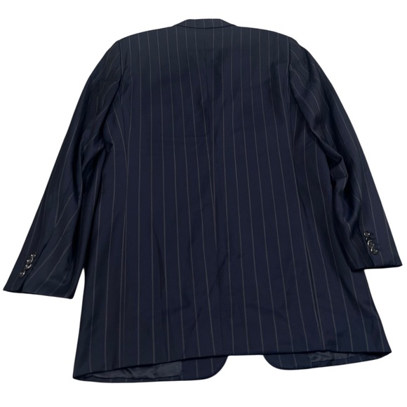 Ermenegildo Zegna Vintage Trofeo Blue Navy Pinstripe Blazer Size IT52 US42 - Picture 2 of 8